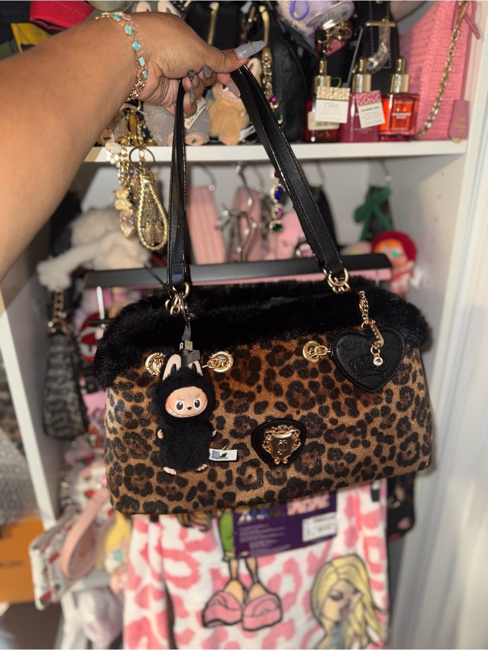 Juicy Couture Juicy Glamour Gang Satchel In Natural Leopard